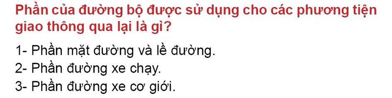 Nội dung câu hỏi thi bằng lái xe số 1