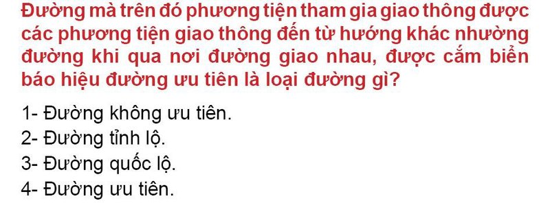 Nội dung câu hỏi thi bằng lái xe số 7
