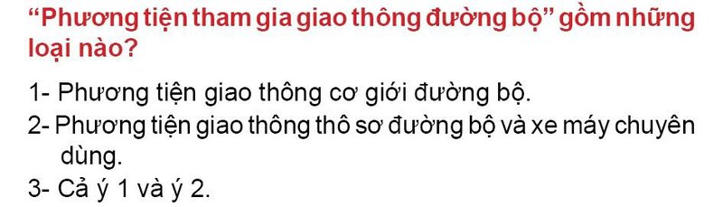 Nội dung câu hỏi thi bằng lái xe số 10
