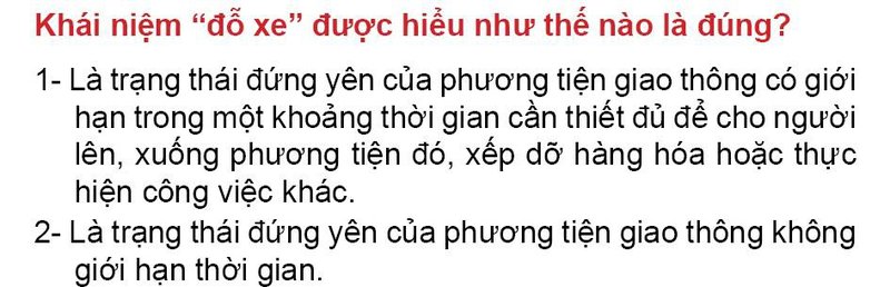 Nội dung câu hỏi thi bằng lái xe số 15
