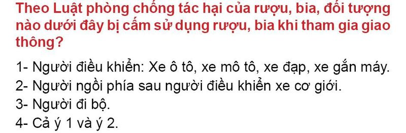 Nội dung câu hỏi thi bằng lái xe số 24