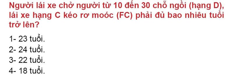 Nội dung câu hỏi thi bằng lái xe số 58