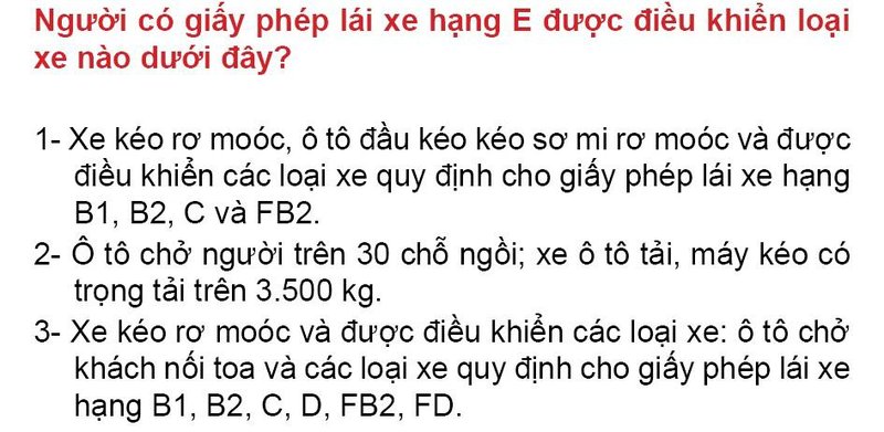 Nội dung câu hỏi thi bằng lái xe số 69