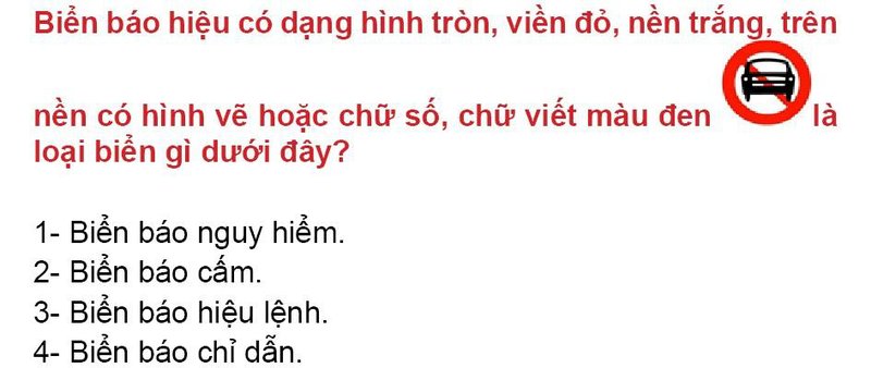 Nội dung câu hỏi thi bằng lái xe số 72
