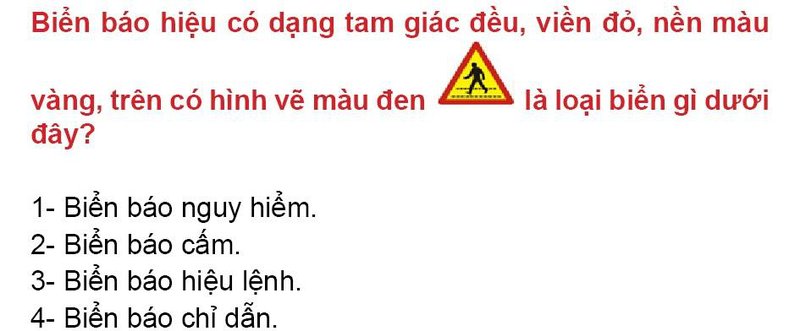Nội dung câu hỏi thi bằng lái xe số 73