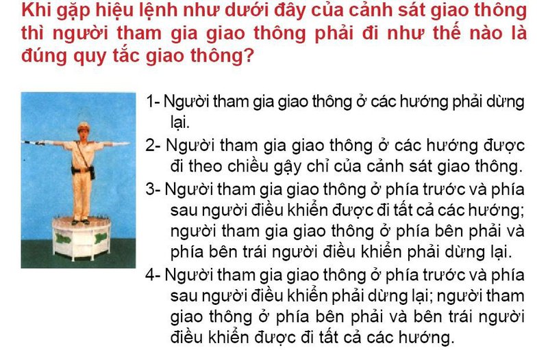 Nội dung câu hỏi thi bằng lái xe số 82