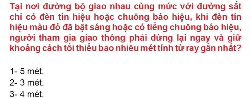Nội dung câu hỏi thi bằng lái xe số 100