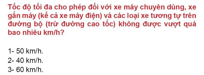 Nội dung câu hỏi thi bằng lái xe số 124