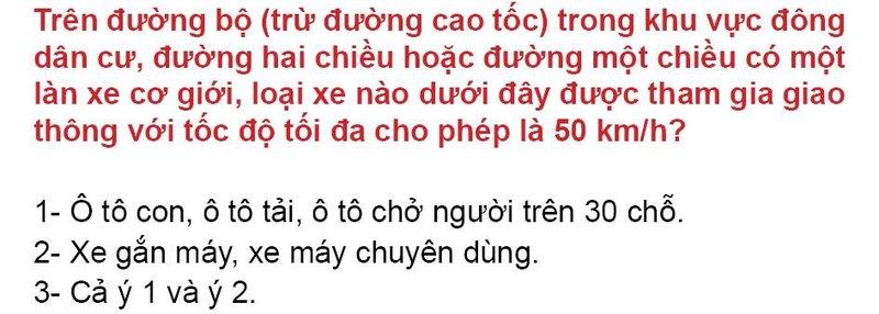 Nội dung câu hỏi thi bằng lái xe số 127