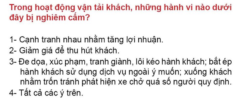 Nội dung câu hỏi thi bằng lái xe số 169