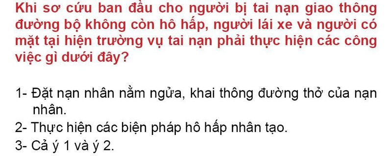 Nội dung câu hỏi thi bằng lái xe số 208