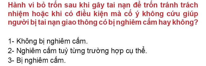 Nội dung câu hỏi thi bằng lái xe số 209