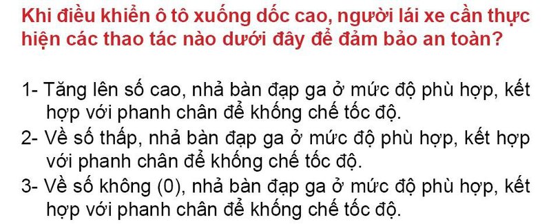 Nội dung câu hỏi thi bằng lái xe số 221