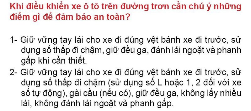 Nội dung câu hỏi thi bằng lái xe số 234