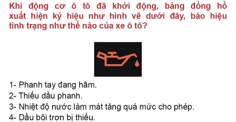Nội dung câu hỏi thi bằng lái xe số 236