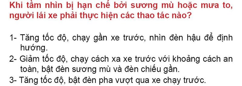 Nội dung câu hỏi thi bằng lái xe số 248