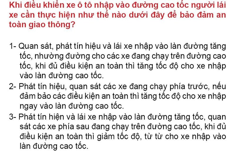 Nội dung câu hỏi thi bằng lái xe số 256