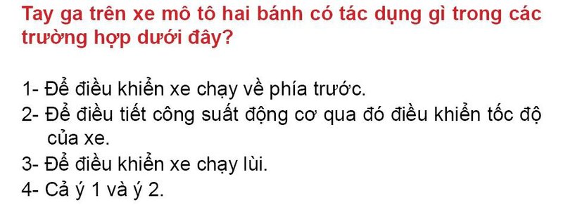 Nội dung câu hỏi thi bằng lái xe số 266