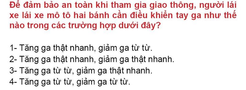 Nội dung câu hỏi thi bằng lái xe số 268