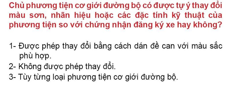 Nội dung câu hỏi thi bằng lái xe số 270