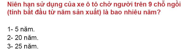 Nội dung câu hỏi thi bằng lái xe số 284
