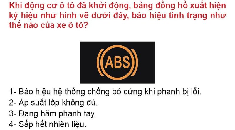 Nội dung câu hỏi thi bằng lái xe số 295