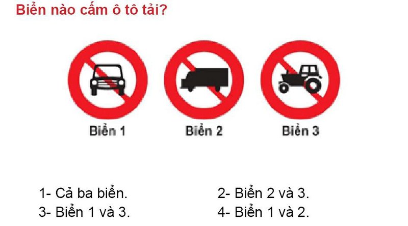Nội dung câu hỏi thi bằng lái xe số 306