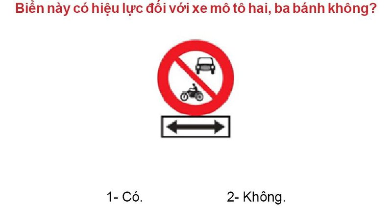 Nội dung câu hỏi thi bằng lái xe số 349