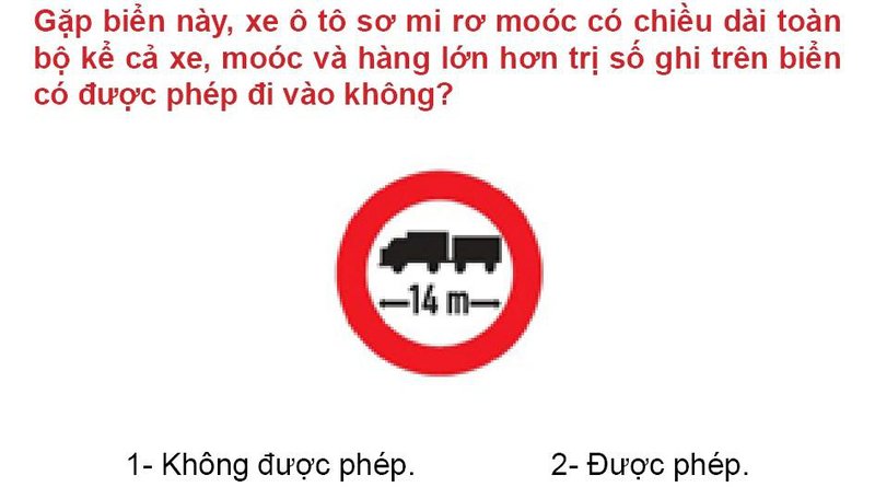 Nội dung câu hỏi thi bằng lái xe số 360