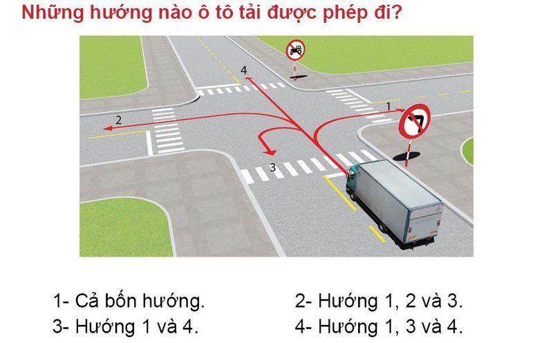 Nội dung câu hỏi thi bằng lái xe số 537