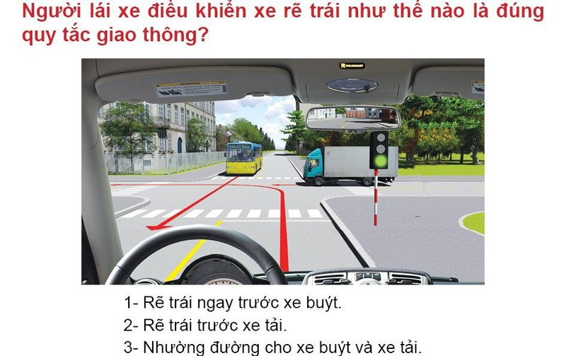 Nội dung câu hỏi thi bằng lái xe số 547