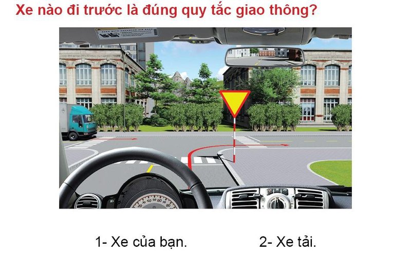Nội dung câu hỏi thi bằng lái xe số 549