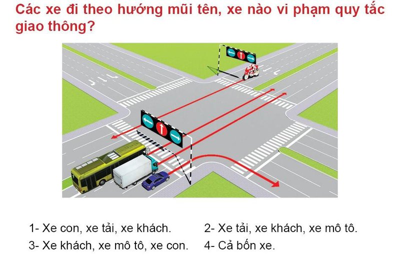 Nội dung câu hỏi thi bằng lái xe số 562
