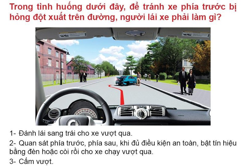 Nội dung câu hỏi thi bằng lái xe số 564