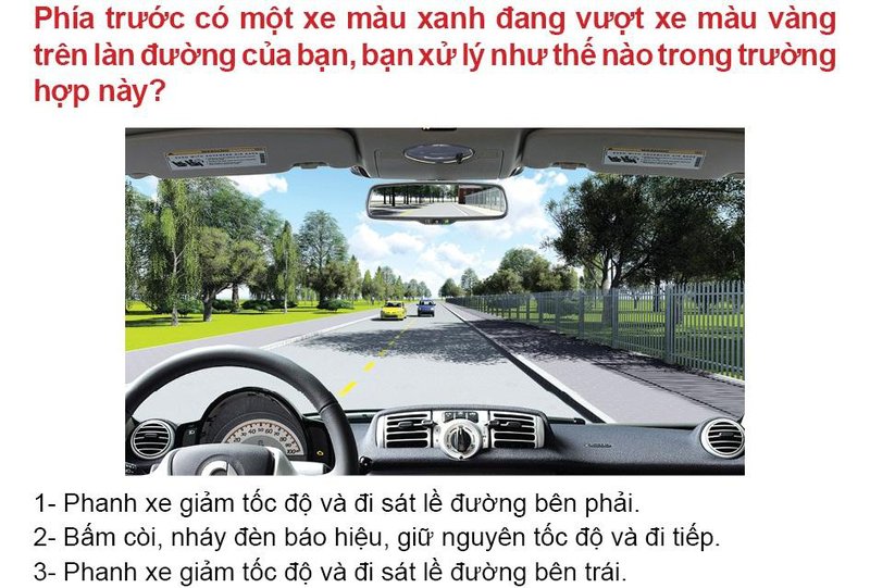 Nội dung câu hỏi thi bằng lái xe số 580