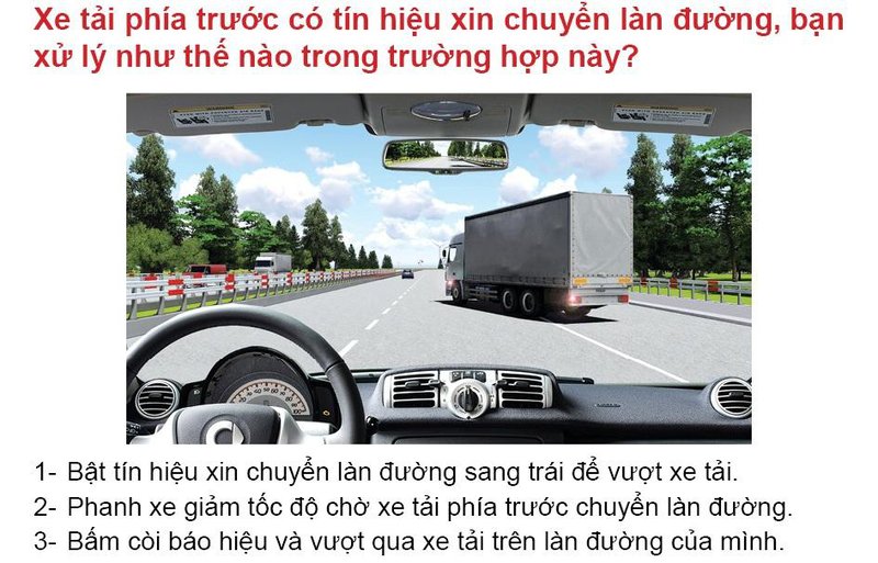 Nội dung câu hỏi thi bằng lái xe số 581