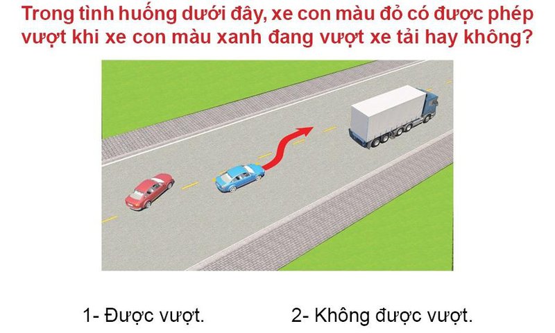Nội dung câu hỏi thi bằng lái xe số 598